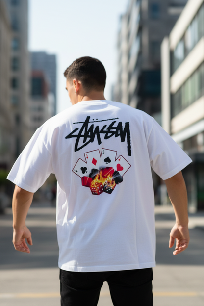 Remera Oversized STSSY BlackJack
