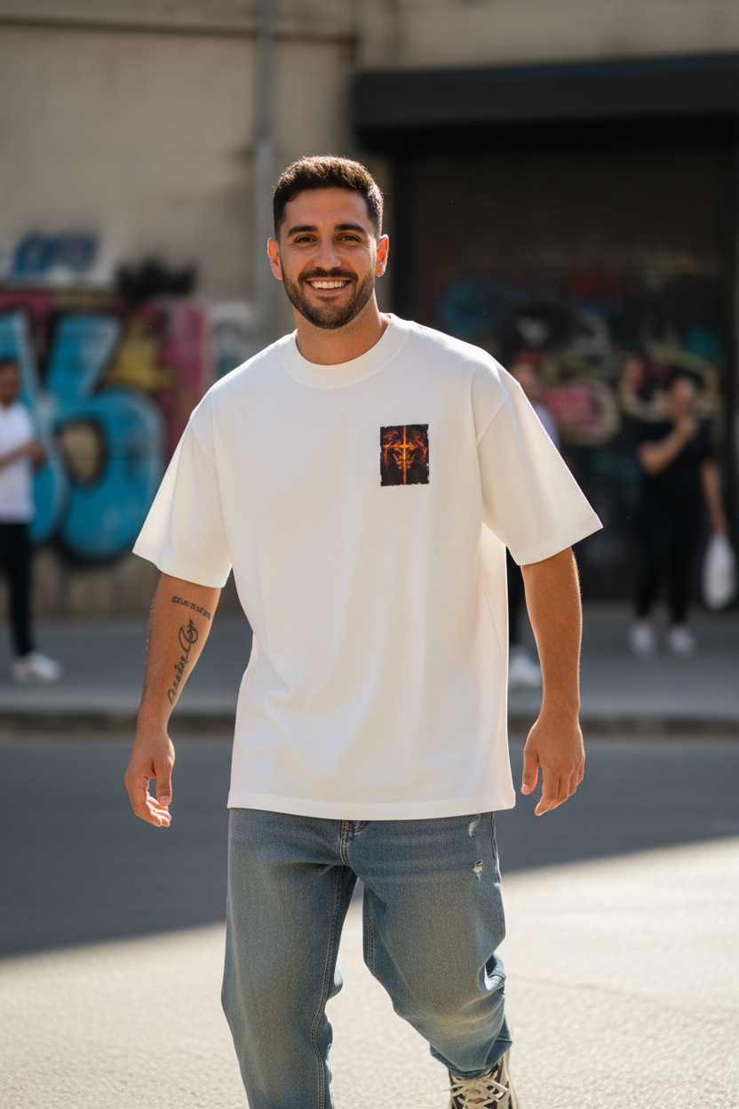 Remera Oversized Lion Faith