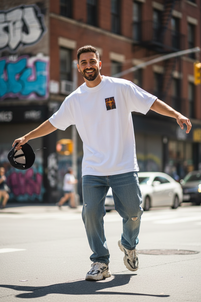 Remera Oversized Lion Faith