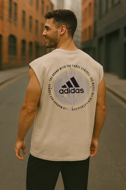 Musculosa Oversized ADI Streieifen Loop