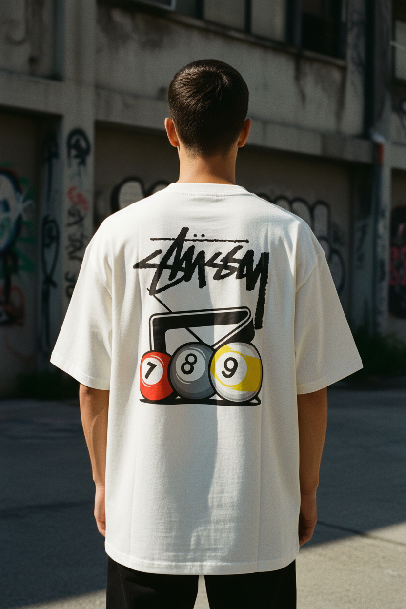 Remera Oversized STSSY Rack 'em up