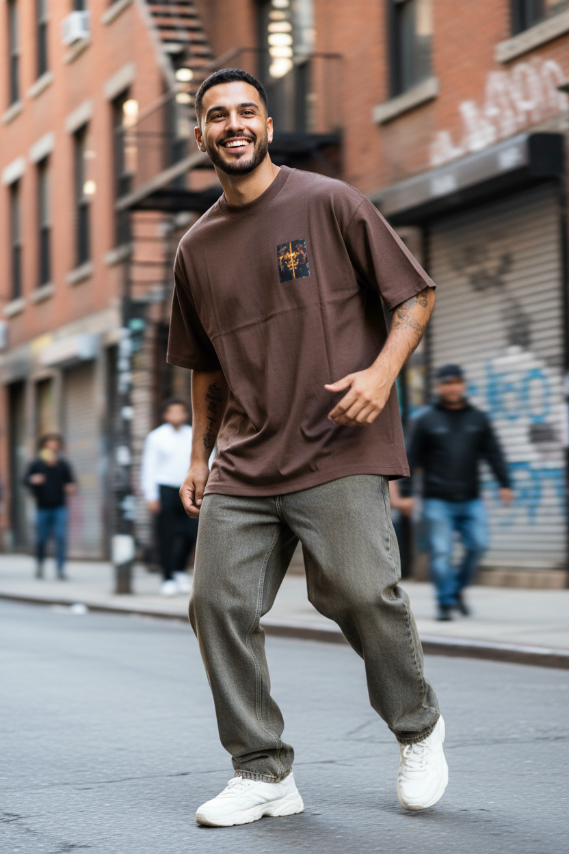 Remera Oversized Lion Faith